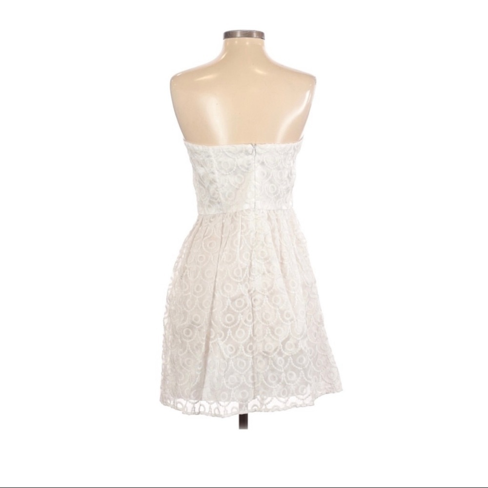 Jack By BB Dakota White Lace Strapless Mini Dress - Picture 2 of 3